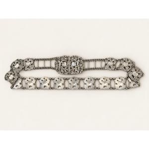 Solid Silver Edwardian-style Birmingham Nurse's Belt