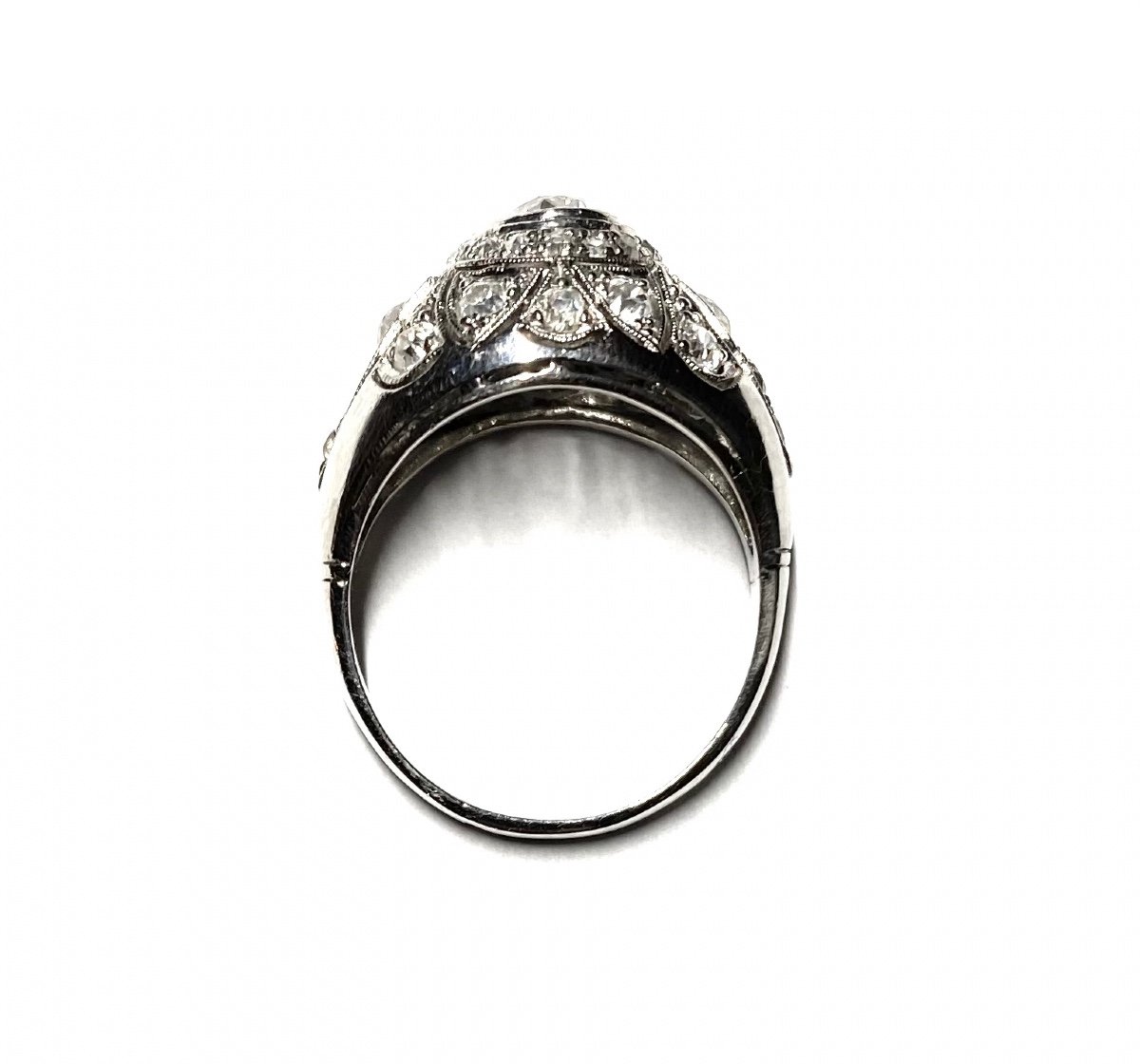 Bague Art déco diamants (1,20 carat) platine-photo-2
