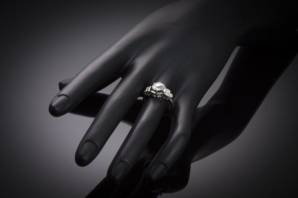 Art Deco Diamond Ring (main 1.35 Carat)-photo-3
