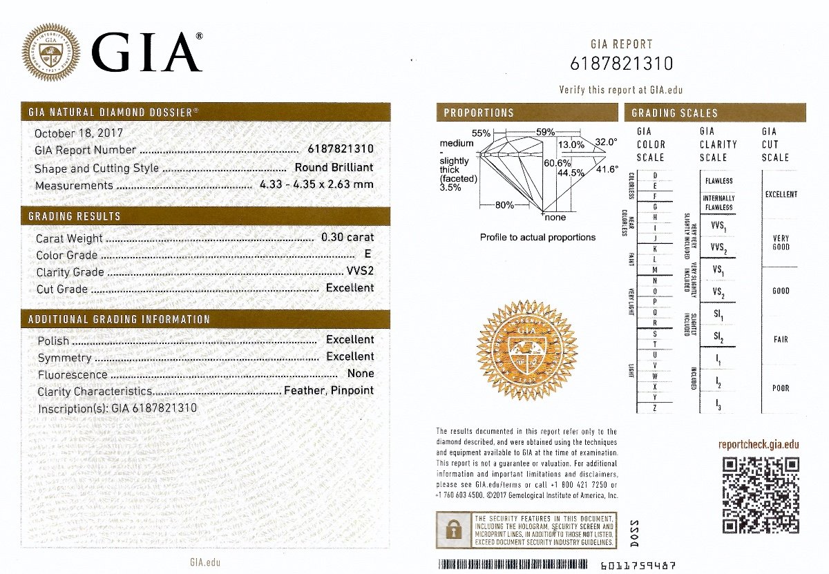Solitaire Van Cleef & Arpels diamant platine, certificat GIA (E VVS2) et documents d'origine-photo-3