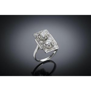 French Art Deco Diamond Ring (1.5 Carat)