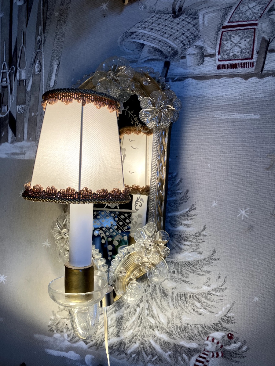 Set Of 10 Murano Glass Wall Sconces-photo-4
