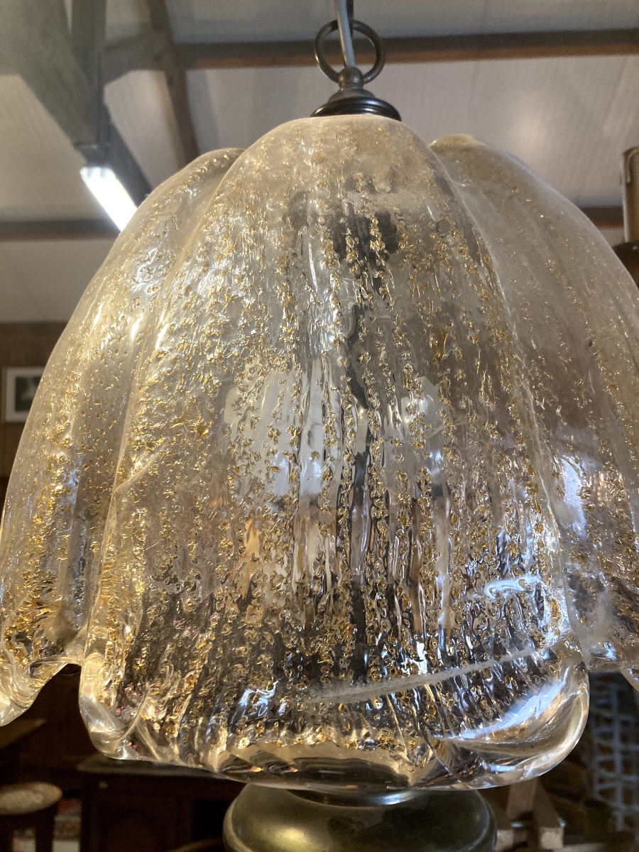 Lustre En Verre De Murano En Forme De Fleur-photo-2