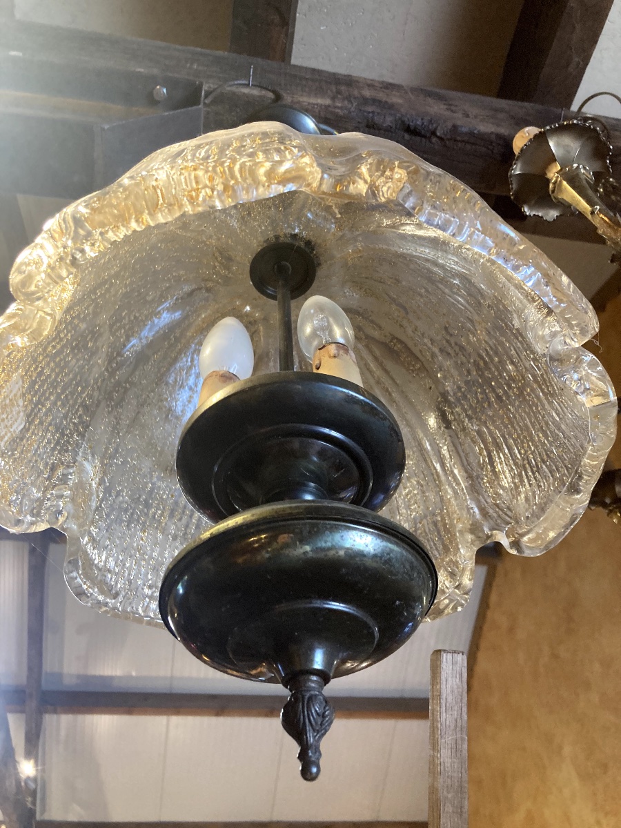 Lustre En Verre De Murano En Forme De Fleur-photo-3