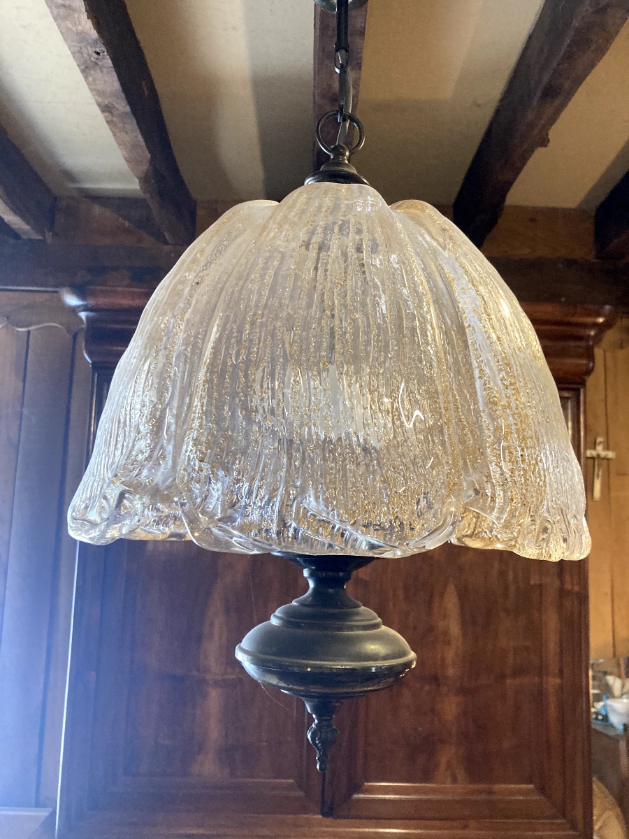 Lustre En Verre De Murano En Forme De Fleur-photo-4