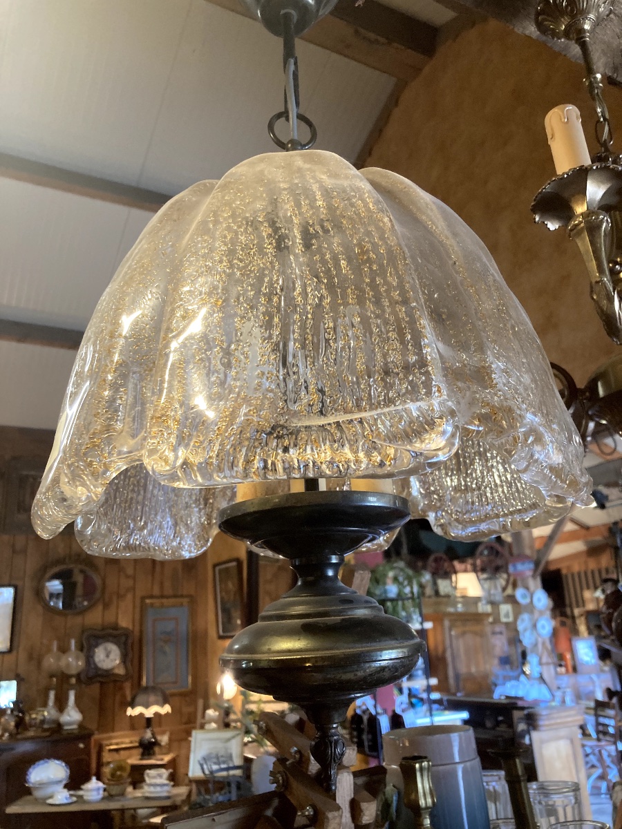 Lustre En Verre De Murano En Forme De Fleur-photo-2