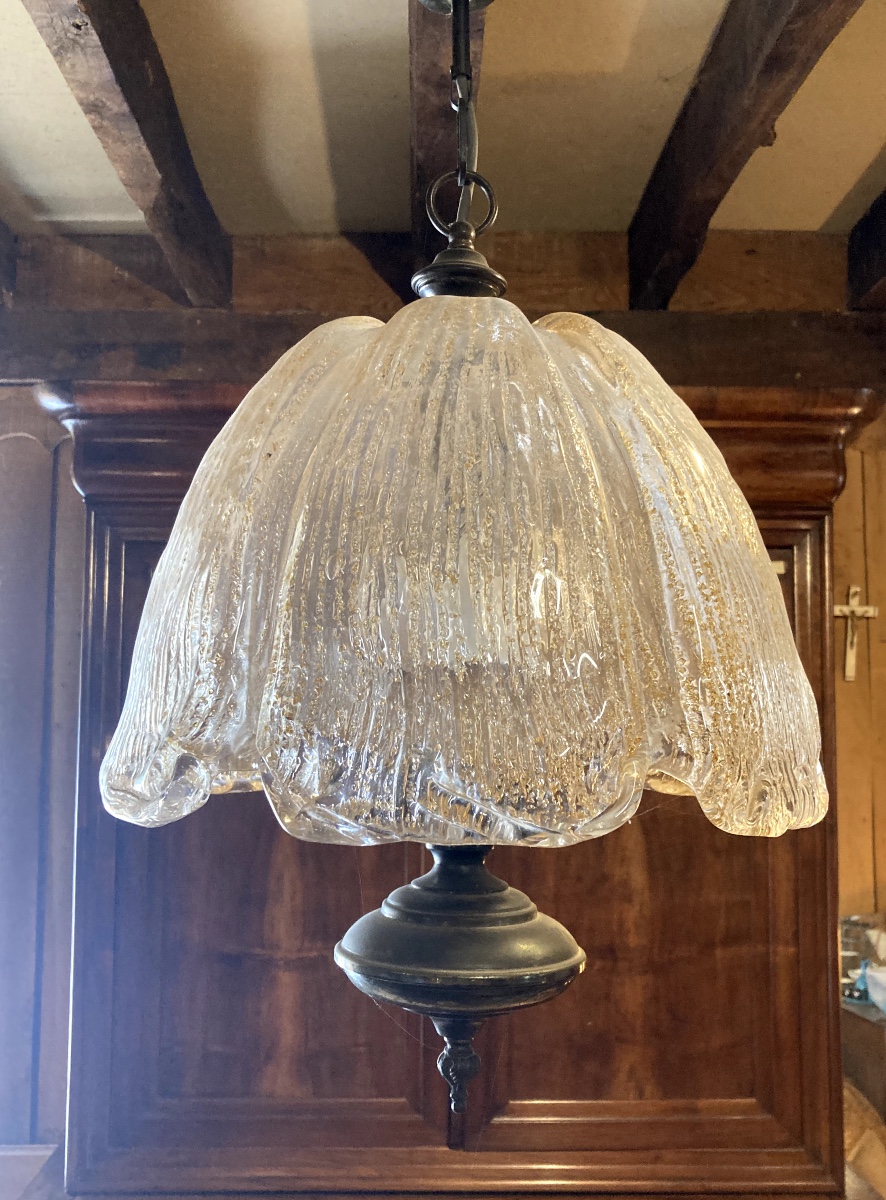 Lustre En Verre De Murano En Forme De Fleur