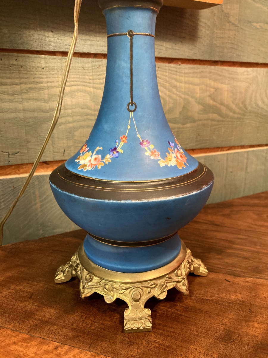 Pair Of Charles X Style  Oil Lamps-photo-4