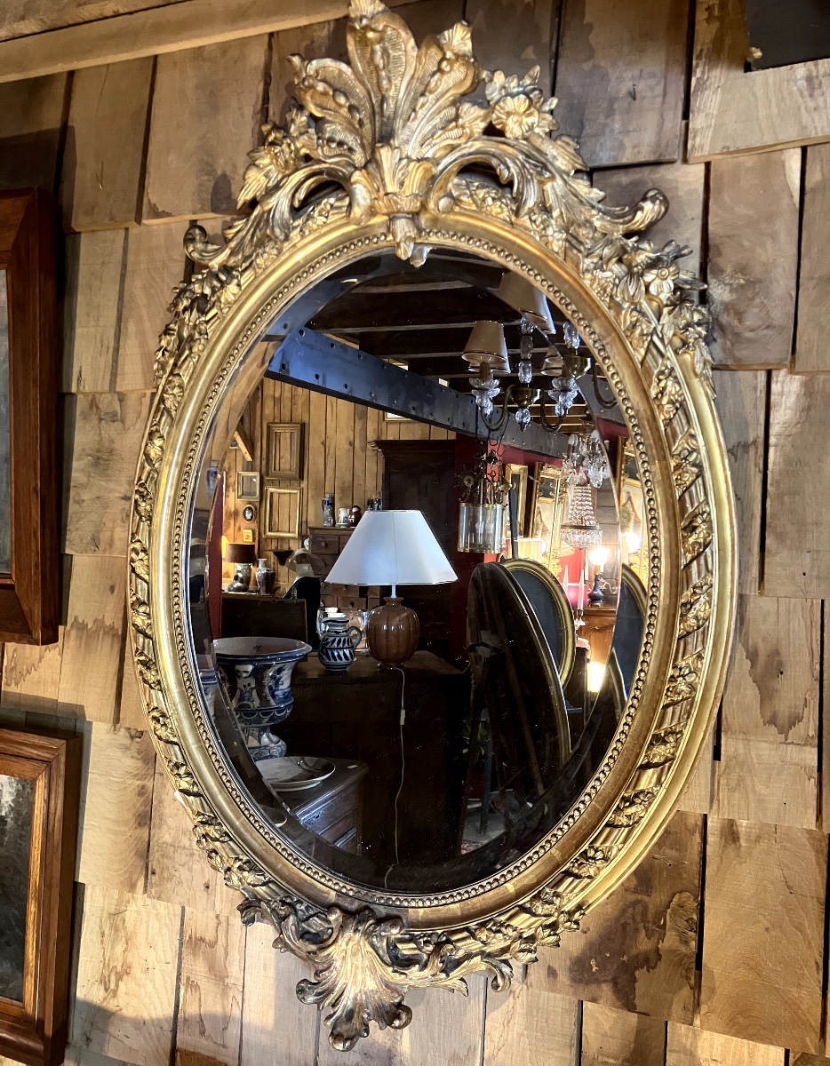 Miroir Oval De Style Louis XV