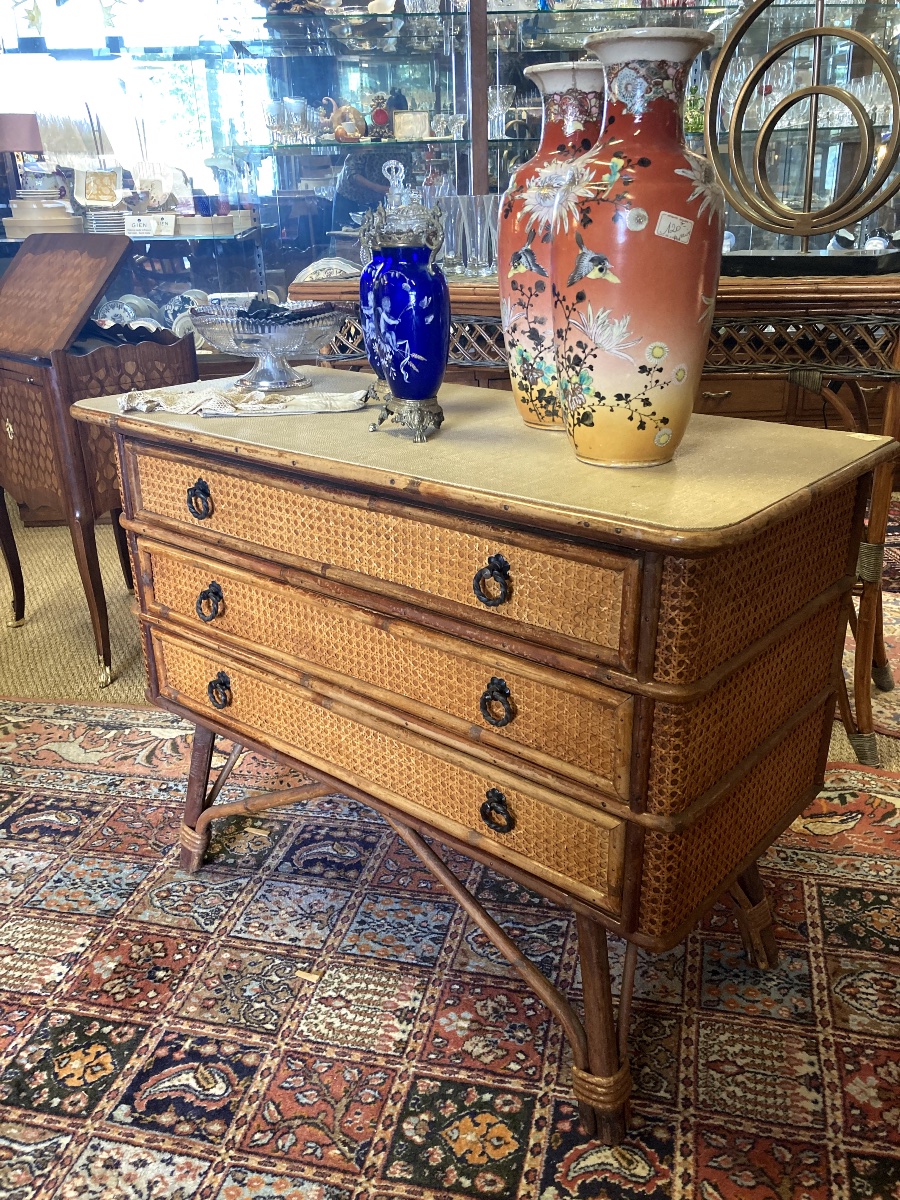 Rattan Chest Of Drawers -photo-3