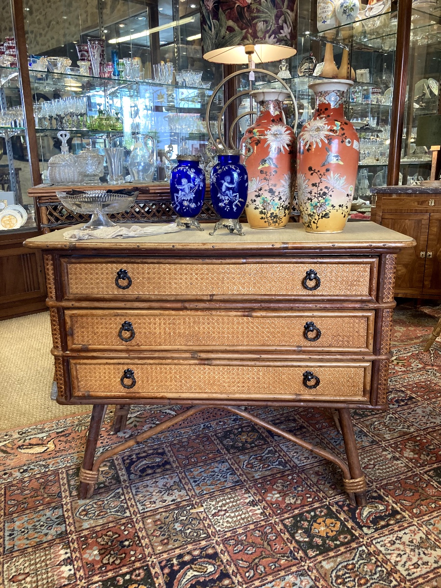 Rattan Chest Of Drawers 