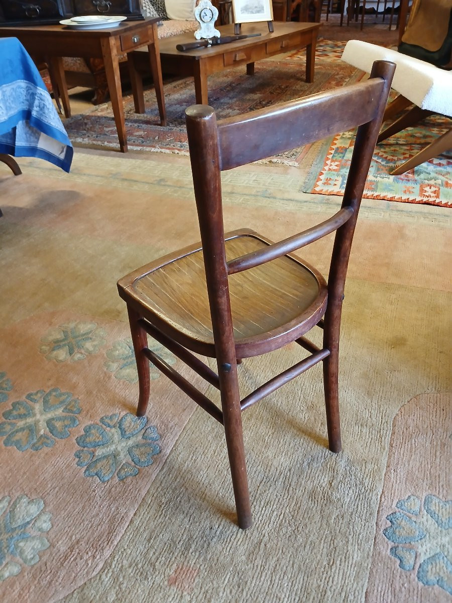 8 chaises de bistrot en bois de hêtre-photo-3