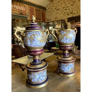 Paire De Pots De Monstrance d'Apothicaire