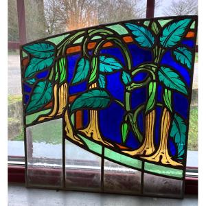 Art Deco Stained Glass Window 