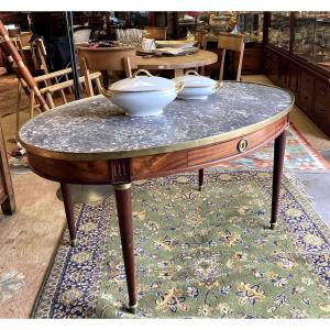 Table bouillotte ovale