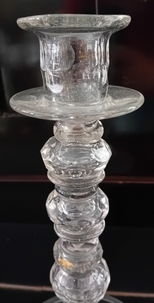 Antique Crystal Candlestick -photo-2