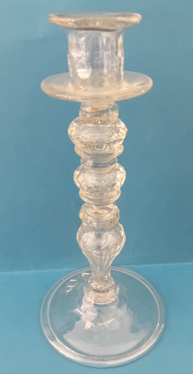 Antique Crystal Candlestick 