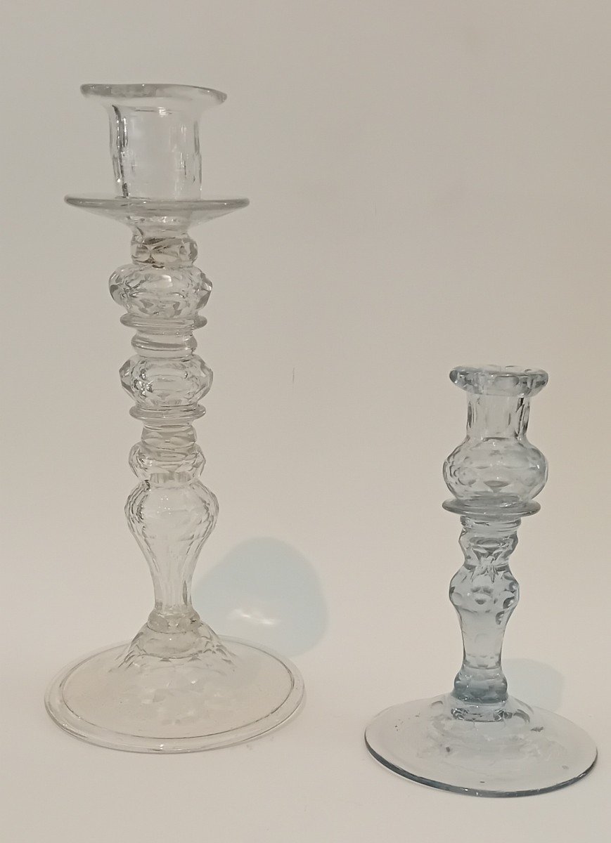 Two Cut Crystal Candlesticks