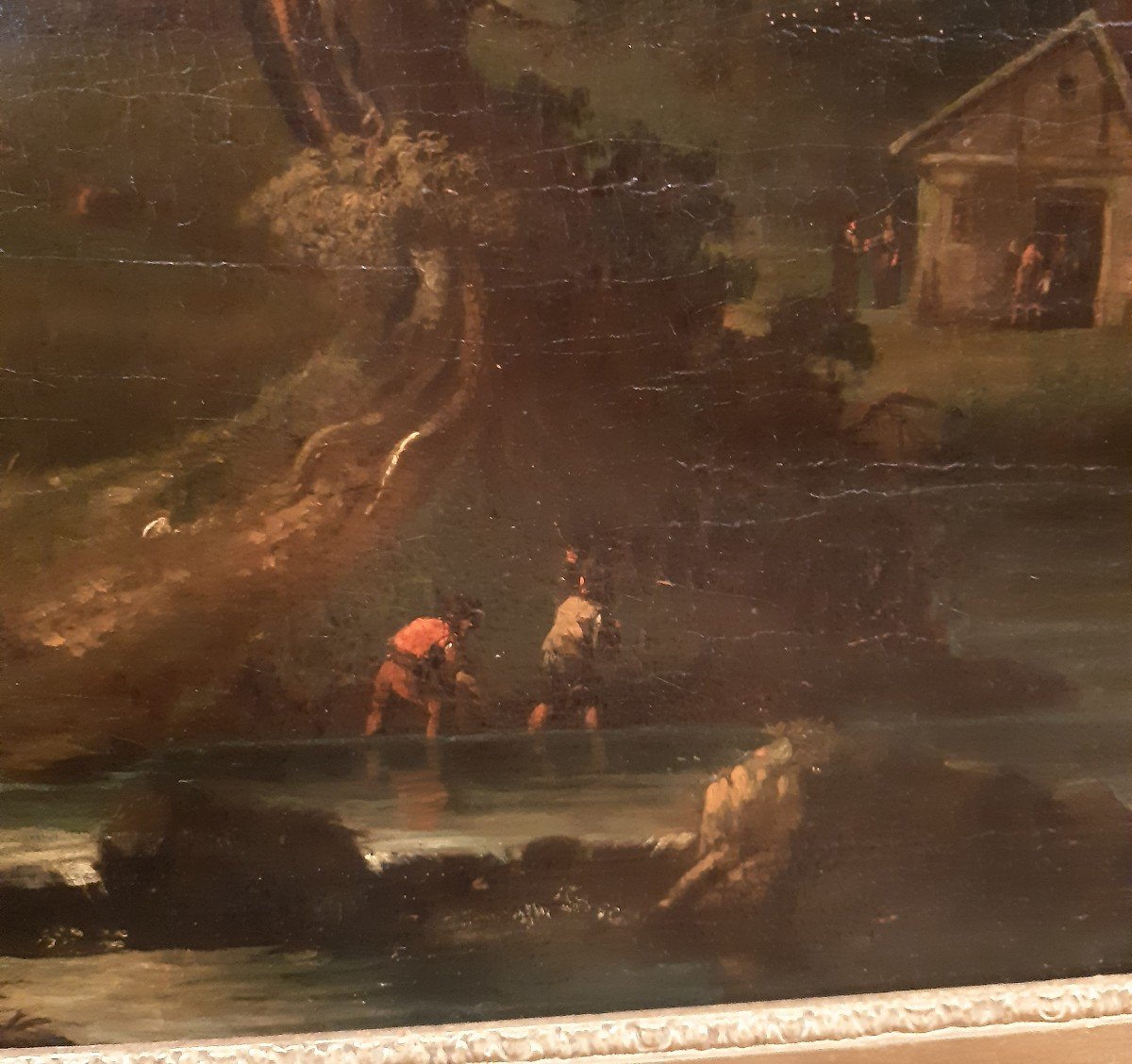 Peinture Flamande Ancienne, Paysage, Huile Sur Panneau-photo-2