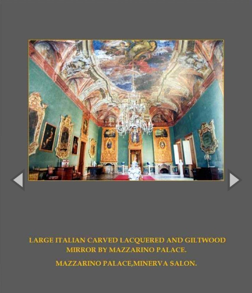Grand Et Important Miroir Baroque En Bois Doré Et Laqué-photo-1