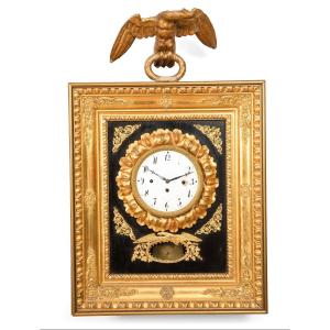 Empire Style Gilded Wood Clock 