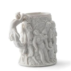Mug "érotique" En Porcelaine Blanche Real Fabbrica Di Capodimonte