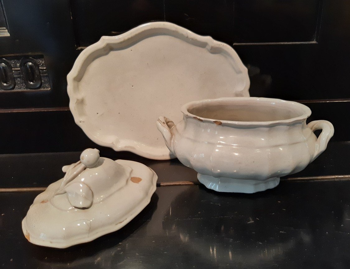 Antique Grave Boato With l'Id And Tray,18th Century-photo-2