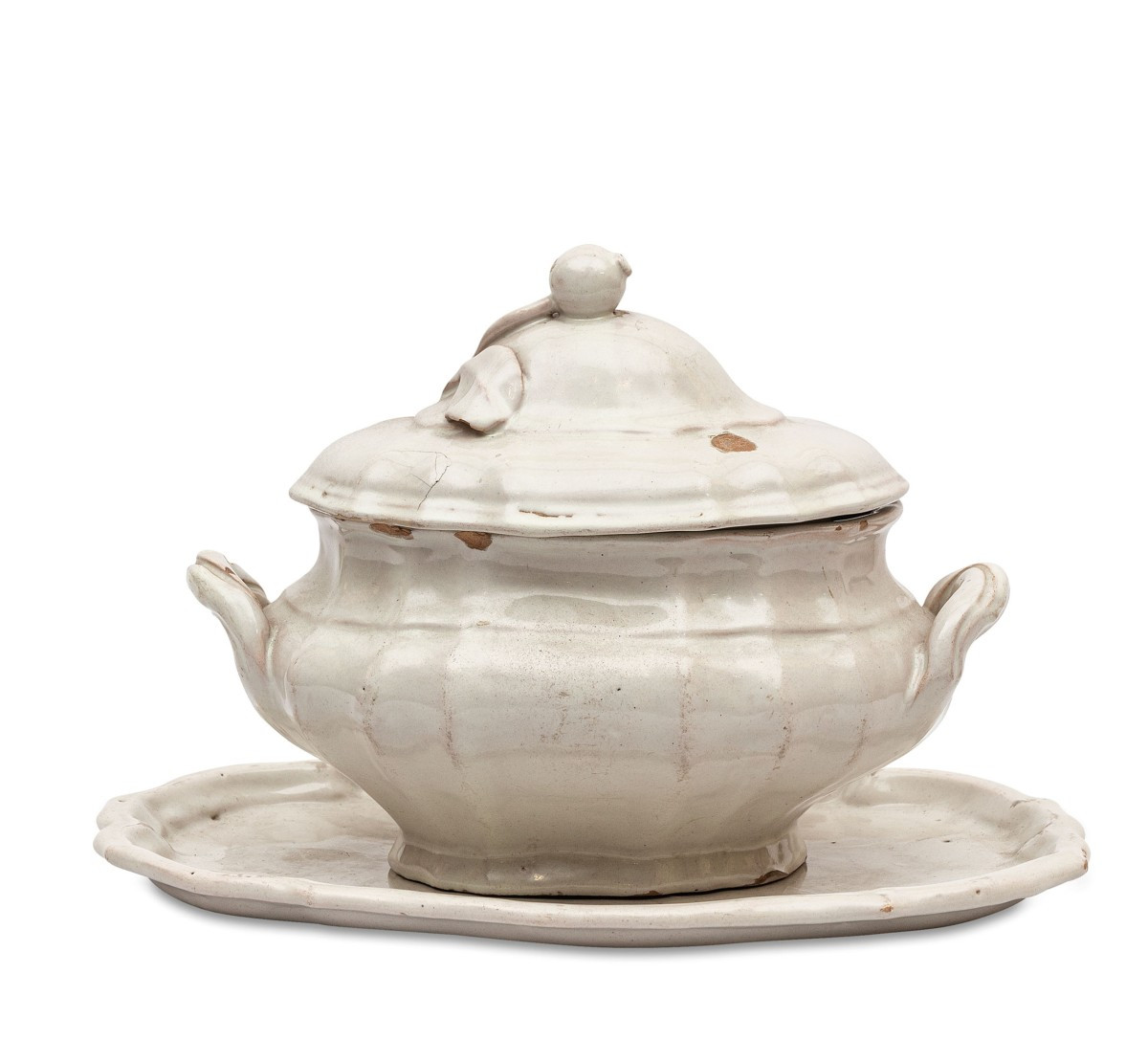 Antique Grave Boato With l'Id And Tray,18th Century