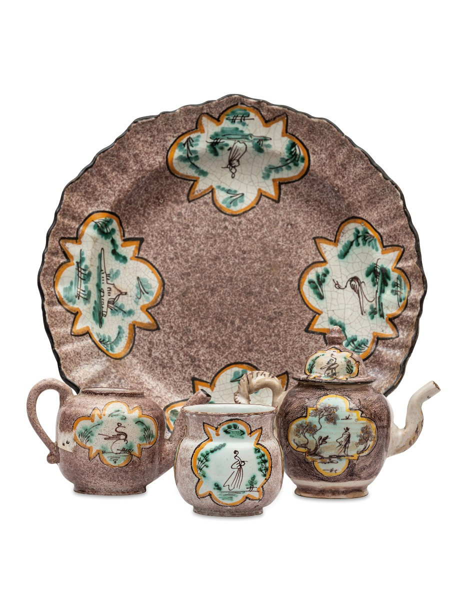 Antique Italian Majolica Set,18th Century 
