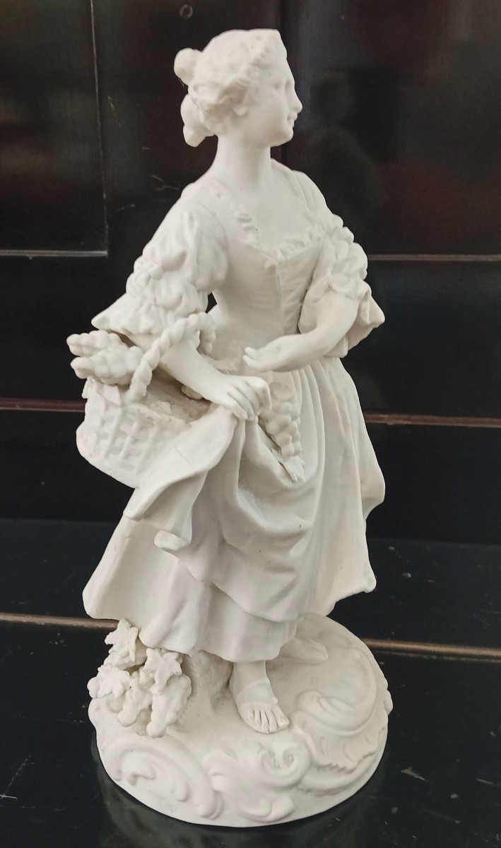 Pair Of Antique Biscuit Figurines, Sevres, France-photo-3