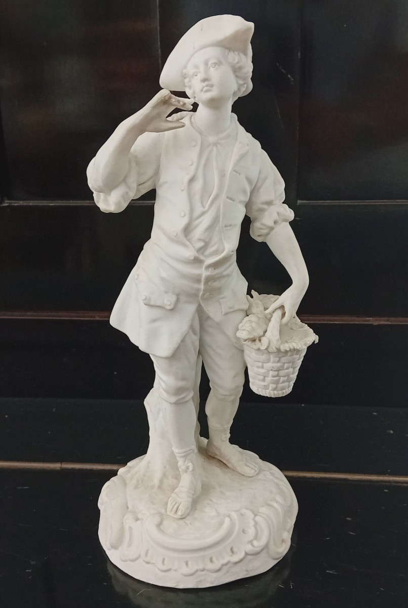 Pair Of Antique Biscuit Figurines, Sevres, France-photo-1