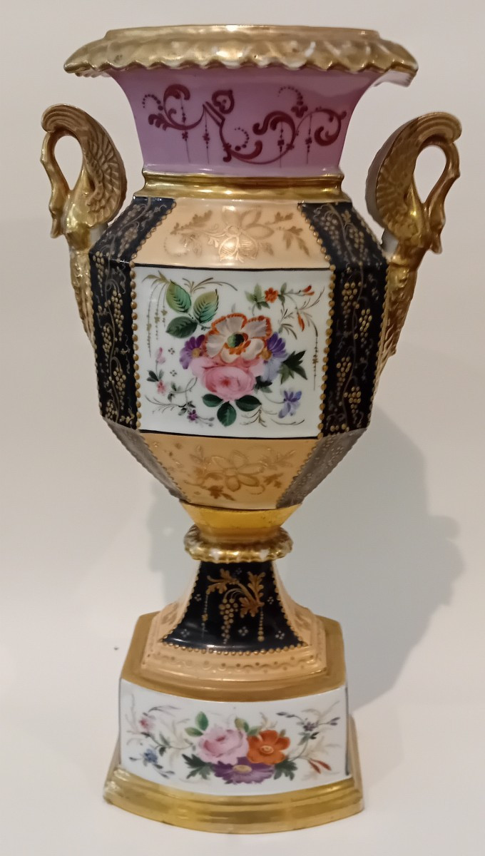 Antique Empire French Porcelain Vase-photo-2