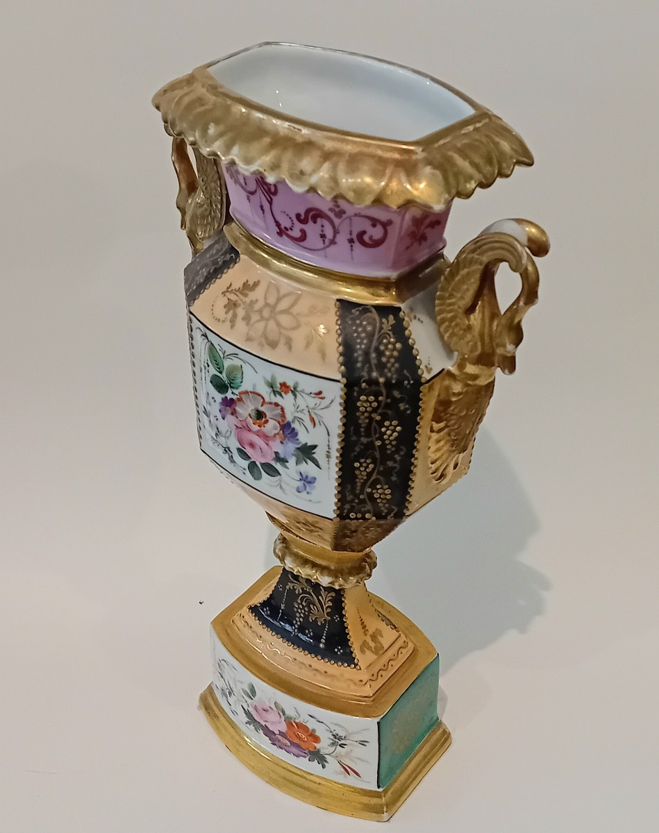 Antique Empire French Porcelain Vase-photo-3