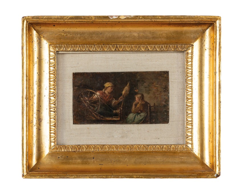 Antique Italian Painting, Oil On Panel