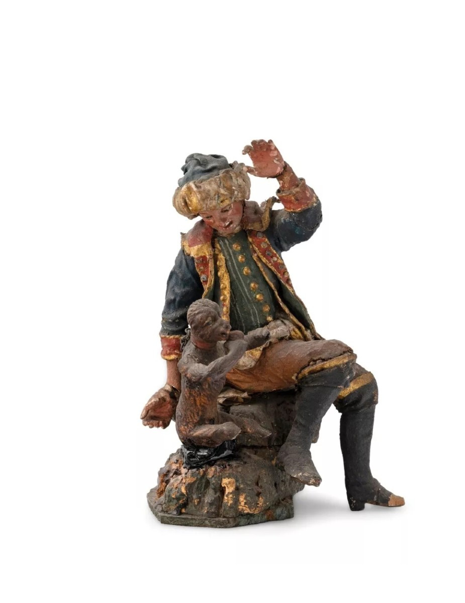 Antique Natività Statuette, Sicily 18th Century