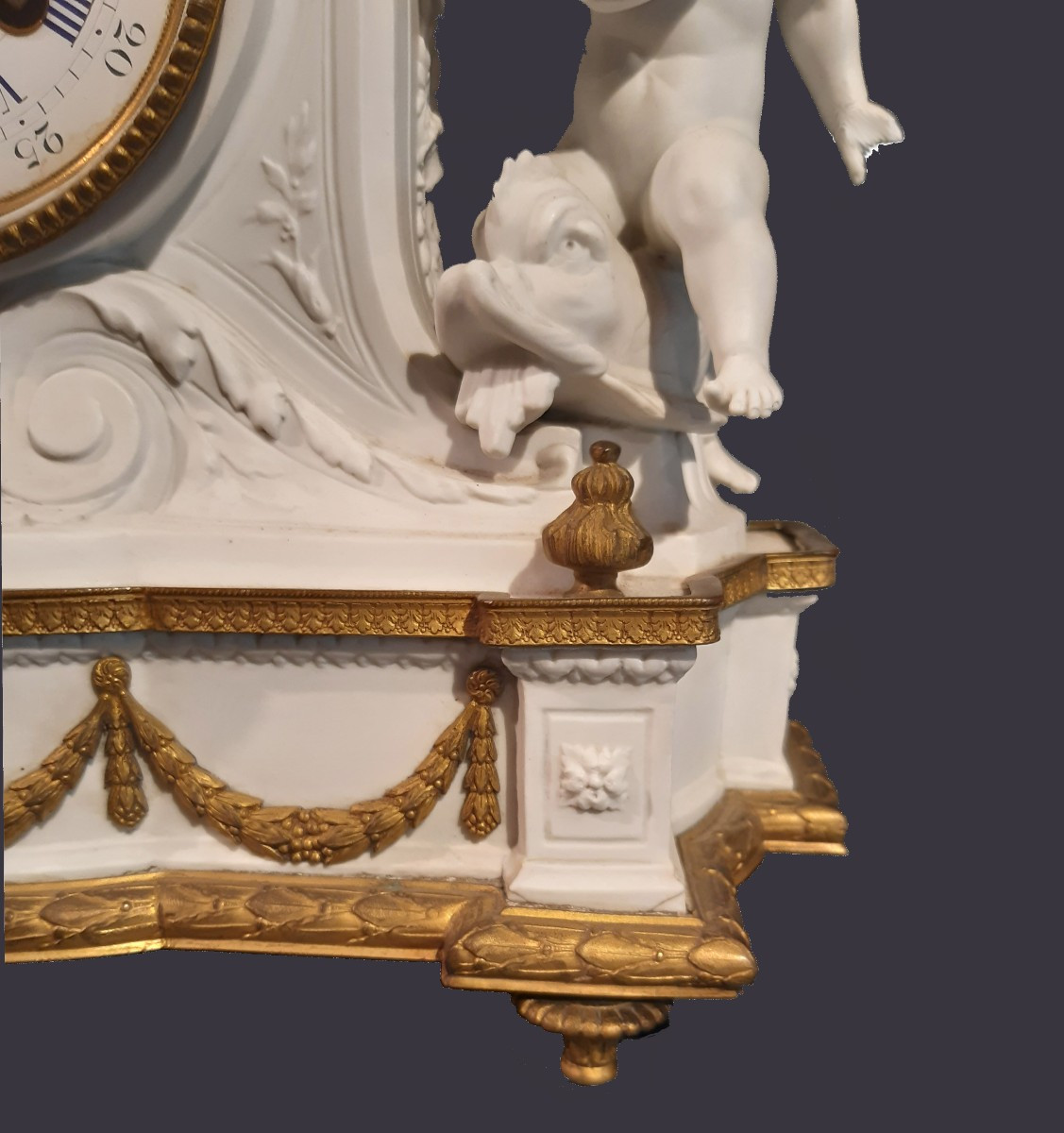Antique Sèvres Biscuit Pendulum Clock-photo-4