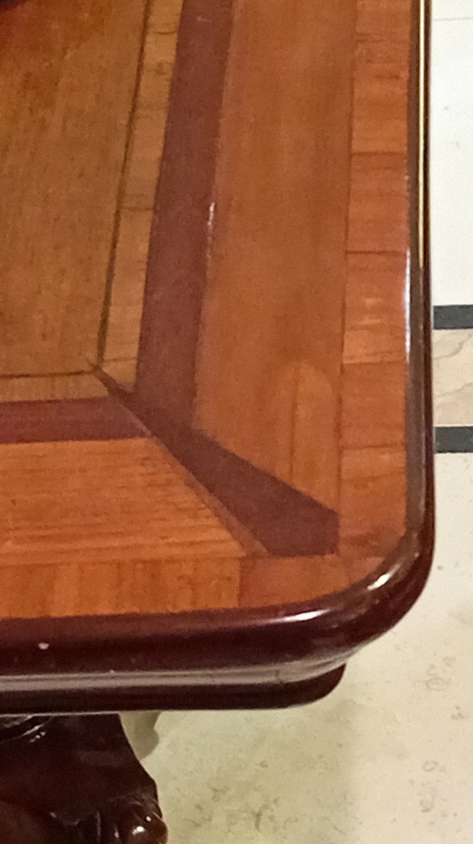 Table à thé ancienne et élégante de style Empire, antiquités italiennes-photo-1