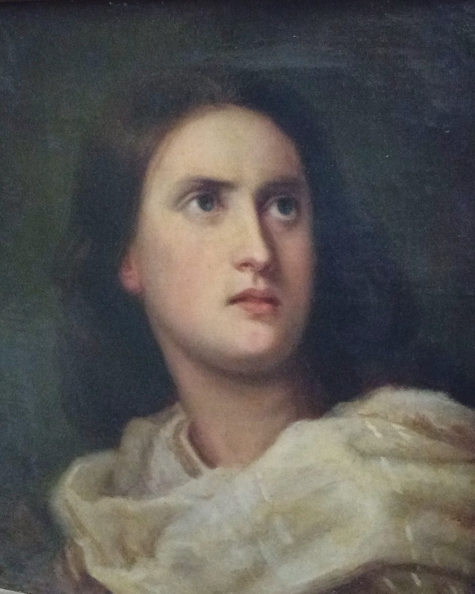 Peinture ancienne de l'école italienne, huile sur toile, portrait d'un jeune homme-photo-2
