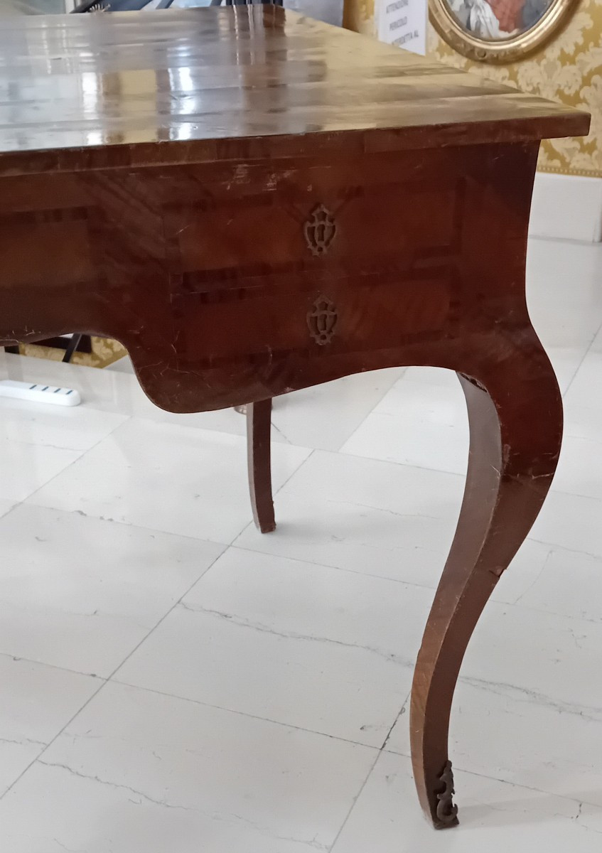 bureau ancien italien de style Louis XV-photo-3