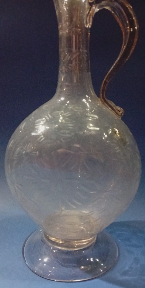 carafe à verser en cristal taillé du XVIIIe siècle-photo-2