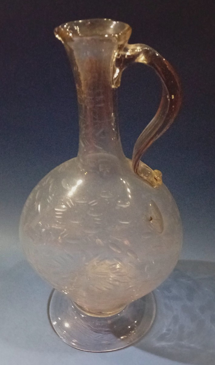 carafe à verser en cristal taillé du XVIIIe siècle-photo-4