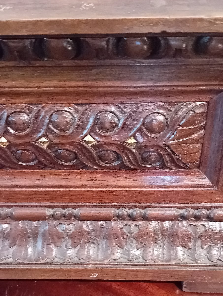 Antique, Finely Carved Wooden Box, Early 1900s-photo-3