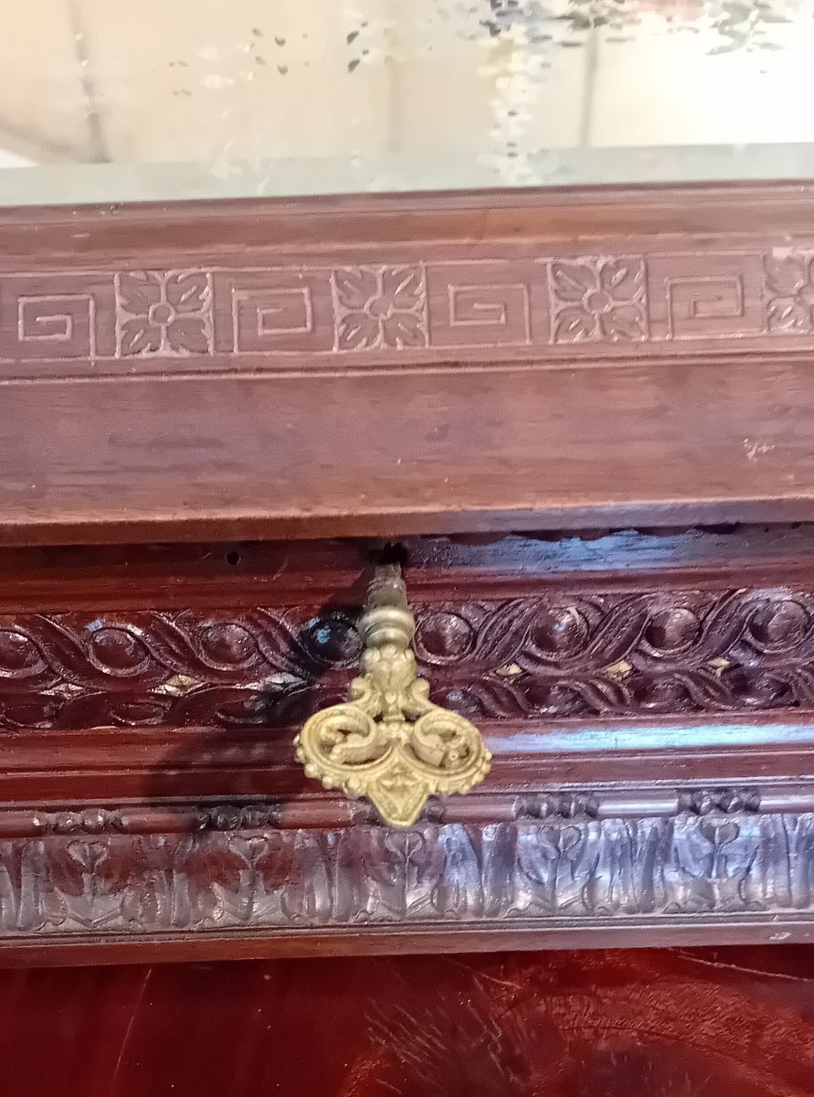 Antique, Finely Carved Wooden Box, Early 1900s-photo-3