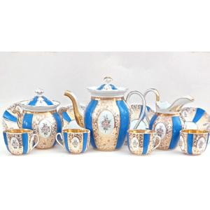 Antique French Porcelain Polycrome Service