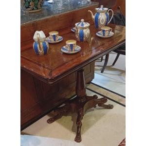 Table à thé ancienne et élégante de style Empire, antiquités italiennes