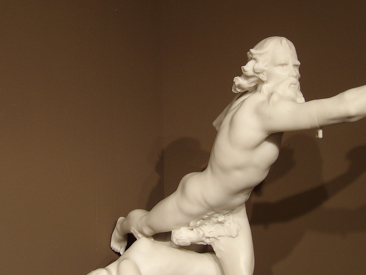 Antonin Forestier - Carrara Marble Group "the Hurricane And The Leaf"-photo-1