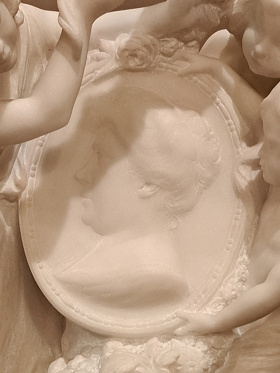 Charles Samuel - Carrara Marble Sculpture "honor To Mom"-photo-3