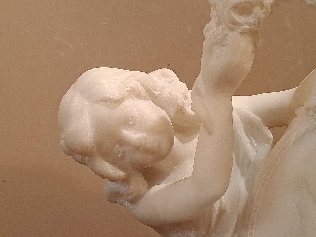 Charles Samuel - Carrara Marble Sculpture "honor To Mom"-photo-4