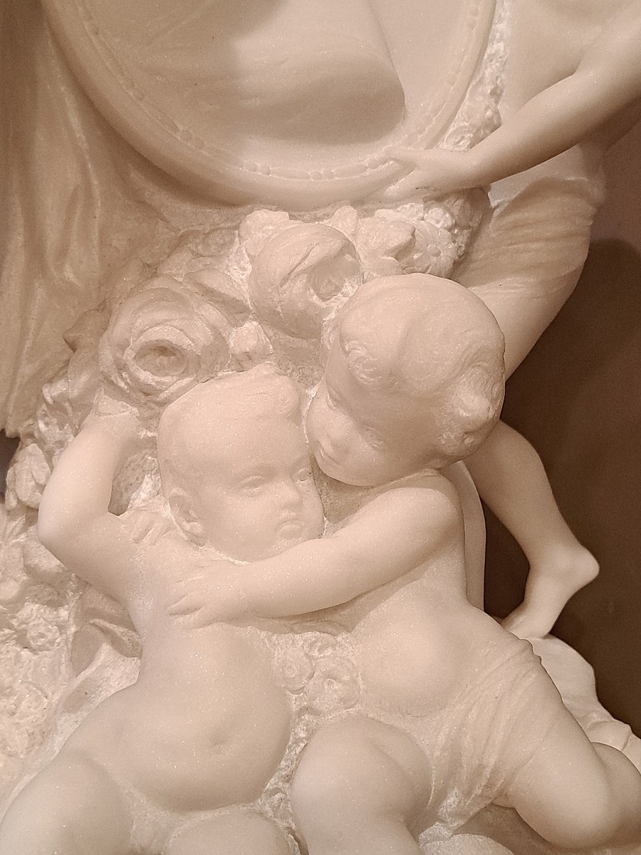 Charles Samuel - Carrara Marble Sculpture "honor To Mom"-photo-2