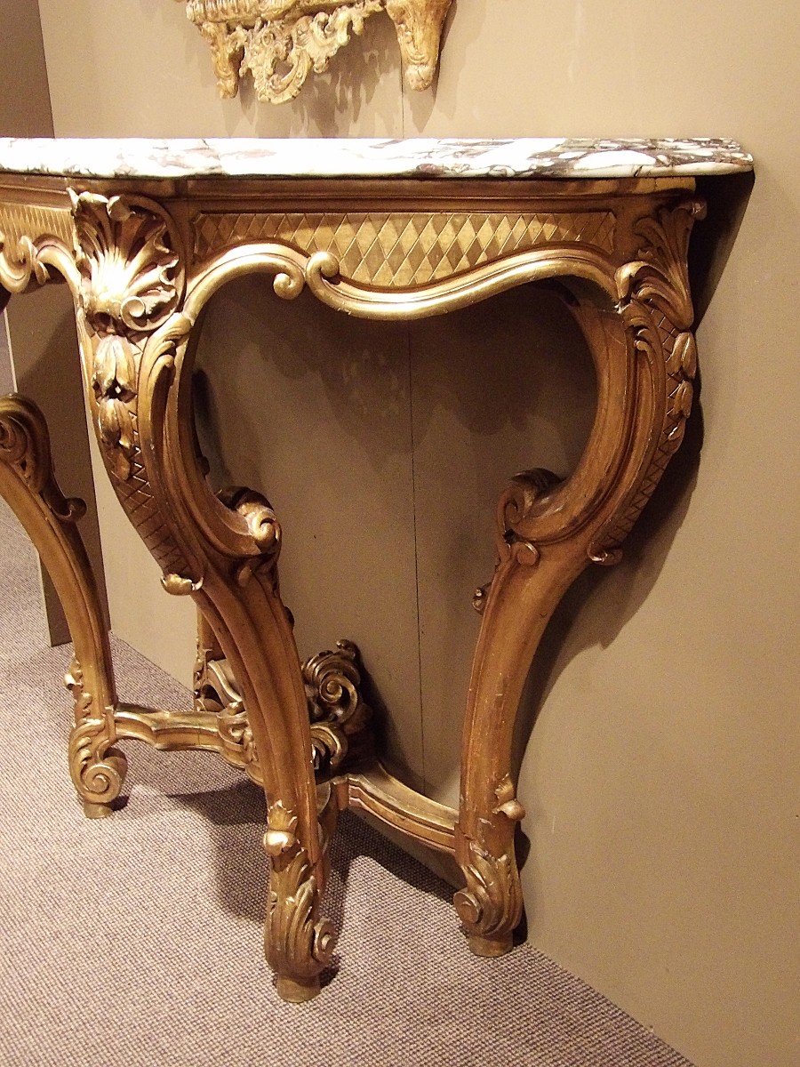 Console en bois doré-photo-2